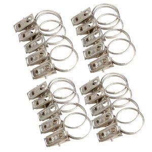 Magiin 30pcs Anneaux pour Rideaux de Douche//Rideaux de Maison Noir avec Clips en Fer