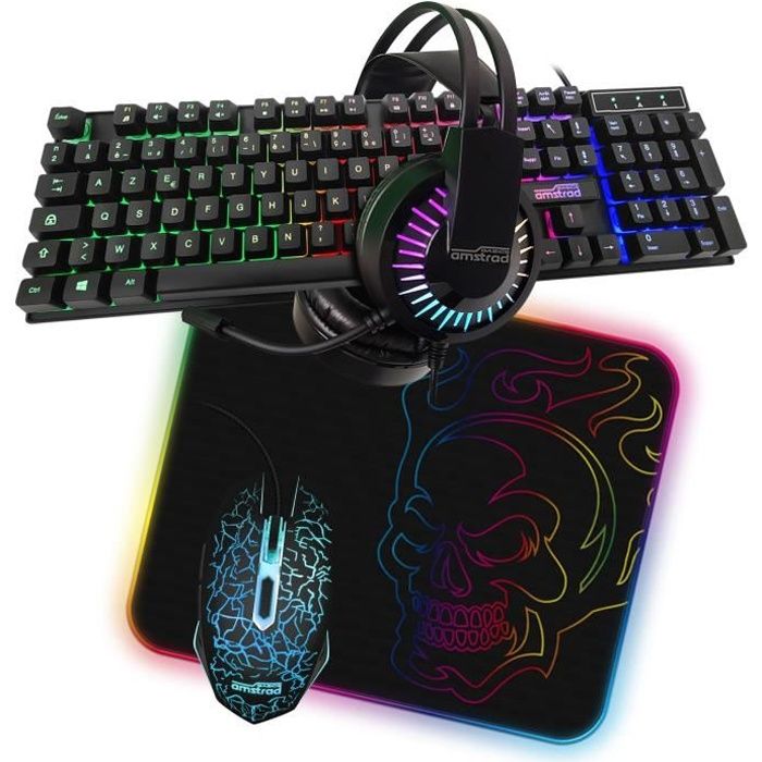 Pack clavier souris tapis gamer - Cdiscount