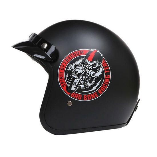 Casque Moto Retro Jet - Demi-casque Homologué Pour Scooter Et Cruiser - 5