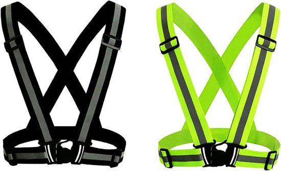 Lot De 2 Brassards Réfléchissants Fluorescents - Ajustables, Pour Running, Vélo, Sécurité Nocturne (adulte)