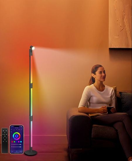 Led Lampadaire Sur Pied Salon, Wifi Lampadaire Sur Pied Fonctionne Avec