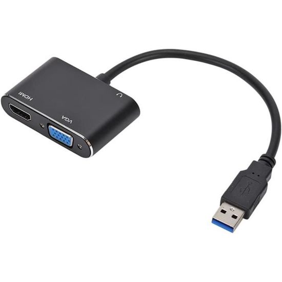 Adaptateur Usb Hdmi Adaptateur Usb Vers Hdmi, Usb 3.0 / 2.0 Vers Hdmi 1080p Vidéo Full Hd Audio