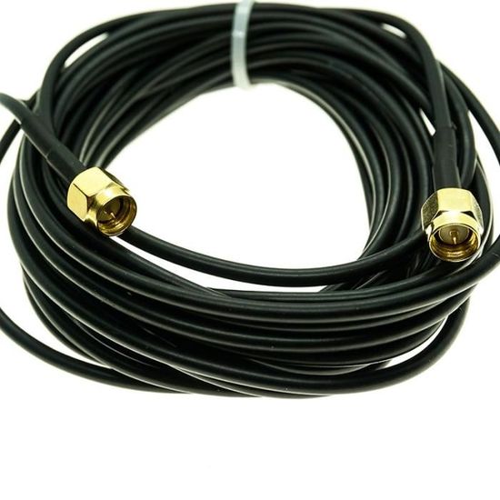 1 PACK RP SMA mâle à RP SMA femelle câble coaxial plat Pigtail 25 cm longueur EUR 8,26 - PicClick FR