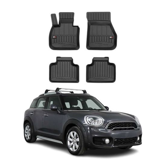 Tapis De Coffre Pour Mini Countryman F60 (2016-2024) | En Caoutchouc TPE Noir | Antidérapant & Imperméable | Facile à Nettoyer