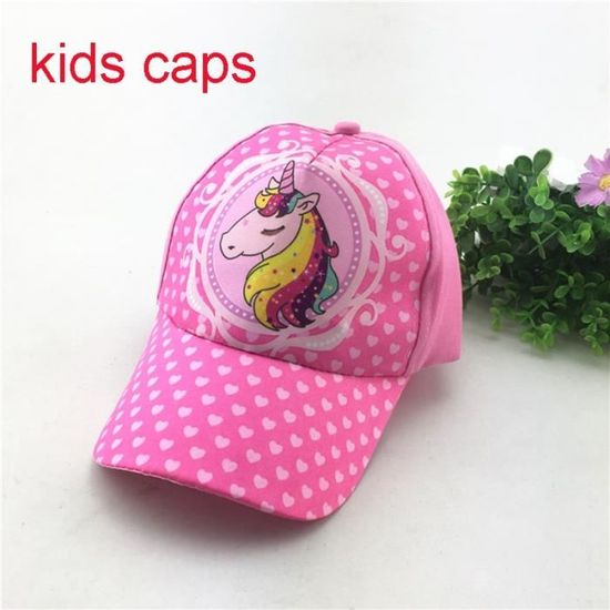 Casquette Baseball Licorne Arc-en-ciel Fille - Réglable Et Fun - Protection Soleil