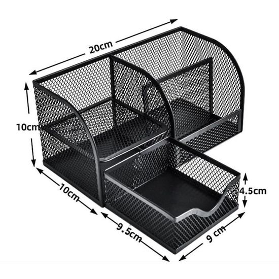 Organisateur Tiroir,Porte-stylo De Bureau En Maille Métallique, Panier De Rangement