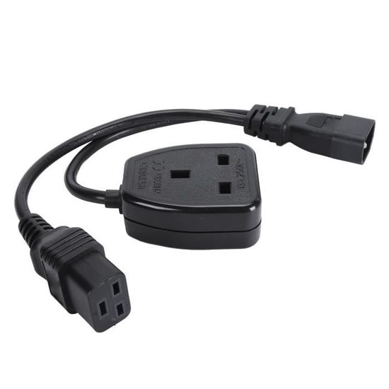 Adaptateur Secteur C14 Mâle Vers C7 Femelle - Noir - Neuf