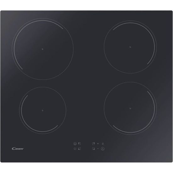 Table De Cuisson Vitrocéramique 4 Foyers 60 Cm Noir - RATV604TS