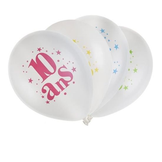 Ballon Anniversaire 10ans X8 Ref 5226 Achat Vente Ballon Decoratif Cdiscount