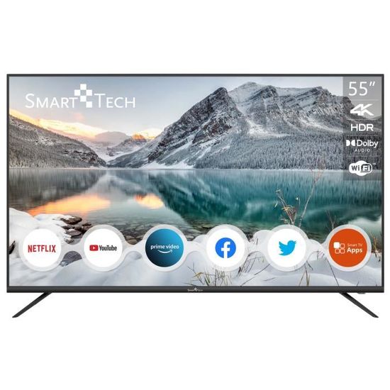 Smart Tech 55" 4K UHD Smart TV, Netflix & YouTube & Prime Video