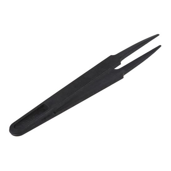 2 Pinces à épiler Anti-statiques à Embout Plat – Noir, 4,5 Pouces, Neuves Uxcell