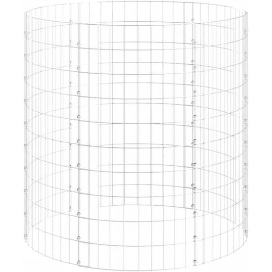 Composteur Jardin Carré En Maille 100x100x70 Cm - Bac à Compost Acier Laqué