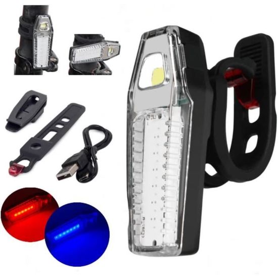 Feu arrière vélo rouge Feu arrière de rechargeable couleur