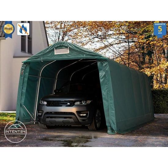 TOOLPORT garage PVC 3,3x6 m carport hauteur d'entrée 2,1m, PVC haute