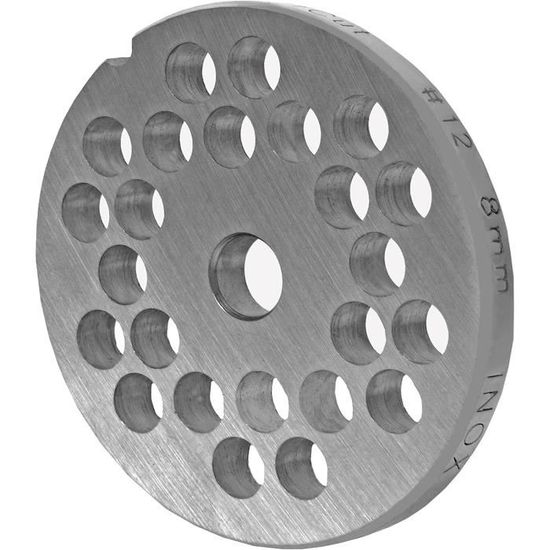 Disque Pour Hachoir à Viande Jupiter Taille 8 (8mm) - Acier Inoxydable Trempé, Diamètre 62mm, Pour Modèles 885250/885500