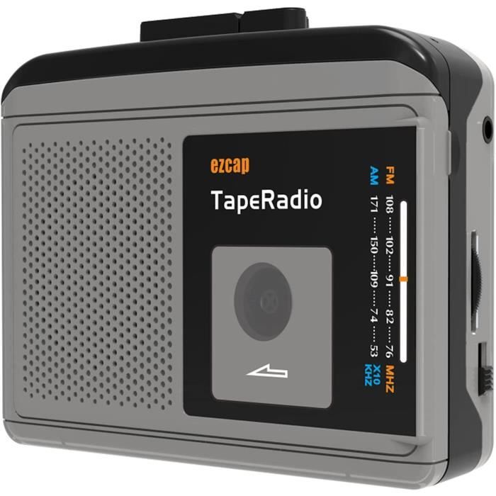 Lecteur Cassette Portable Avec Radio AM/FM - Sortie Casque Haut-Parleur - Design Rétro