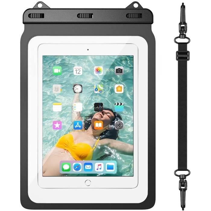 Pochette tanche tablette waterproof etui housse ipx8 universel