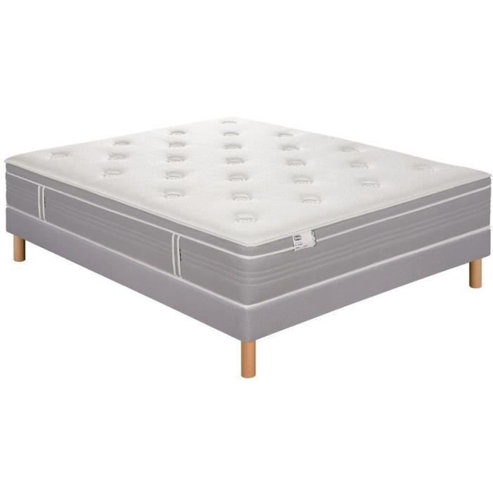 Ensemble matelas sommier 140 x 200 SIMMONS Hauteur 30 cm - Ressorts ensachés Fullspring - Fabriqué en France - R-SW6 Ensemble matelas sommier 140 x 200 SIMMONS Hauteur 30 cm - Ressorts ensachés Fullspring - Fabriqué en France - R-SW6