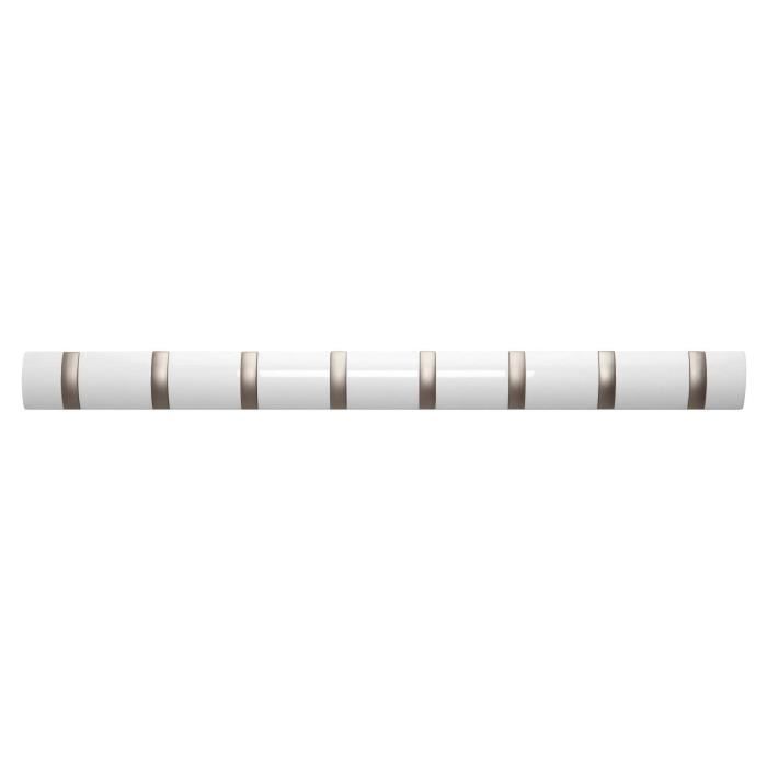 Porte-manteau design bois 8 crochets Blanc