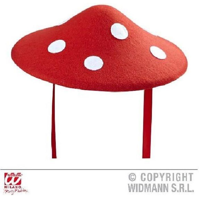 4 Chapeaux champignon 40 cm Multicolore