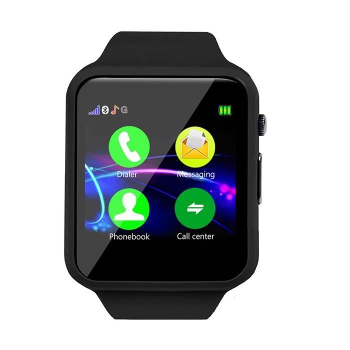 Xuyan Montre de suivi d'activité de montre-bracelet pour enfants Smart-Watch Anti-Lost pour enfants (Noir)