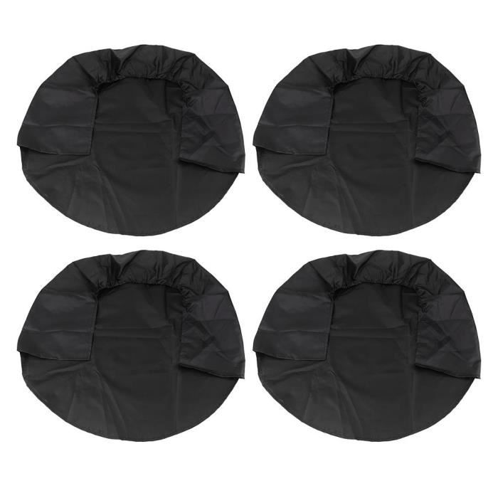 4pcs Couvre-pneu roue couvre couverture de protection pour RV camion voiture remorque campeur 32 pouces noir -OHL