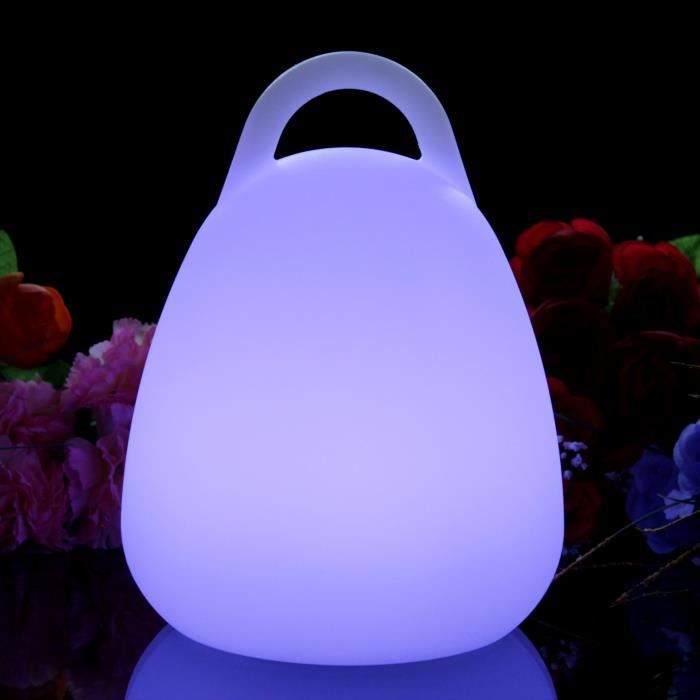 23cm Lanterne LED Rechargeable, Lampe Table Moderne Design, Lumière RGB Multicolore Ambiance pour Salon, Déco de PK Green
