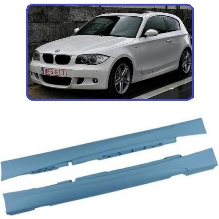 2 BAS DE CAISSE EN ABS PACK M POUR BMW SERIE 1 E81 3 PORTES + E82 COUPE + E88 CABRIOLET
