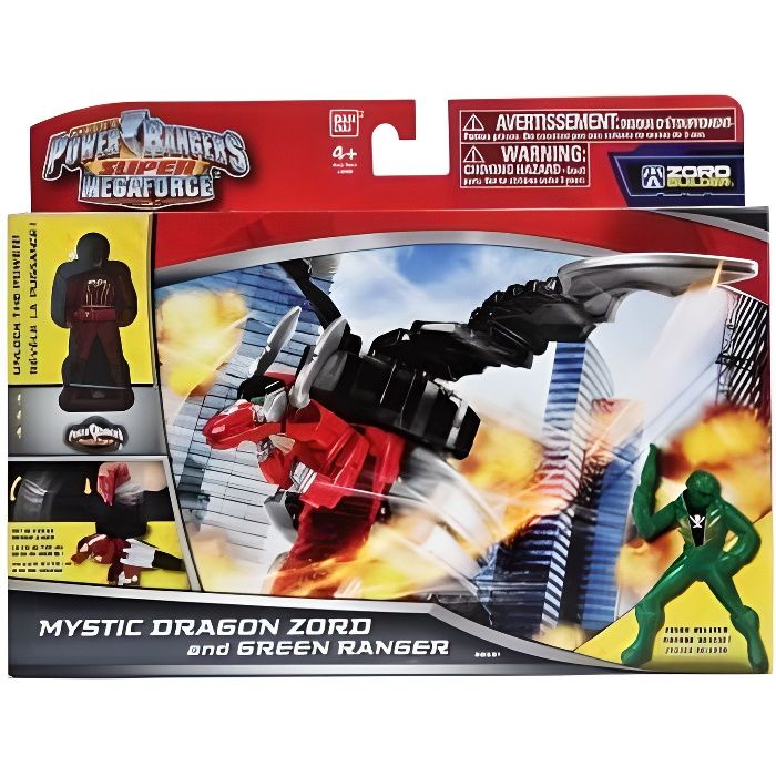 Coffret Power Ranger Vert + Dragon Zord - Robot Tranformable