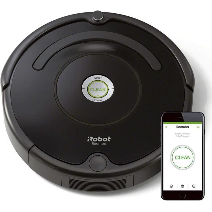 iRobot Roomba 671, Aspirateur Robot pour Tapis et Sols Durs, Capteurs de Poussière Dirt Detect, Système de Nettoyage en 3 Étapes, Co