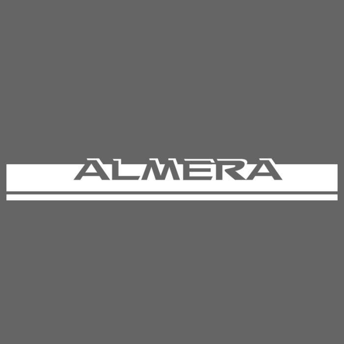 Décoration Véhicule,Auto carrosserie autocollants pour Nissan ALMERA capot de voiture capot rayures autocollant sport - Type white