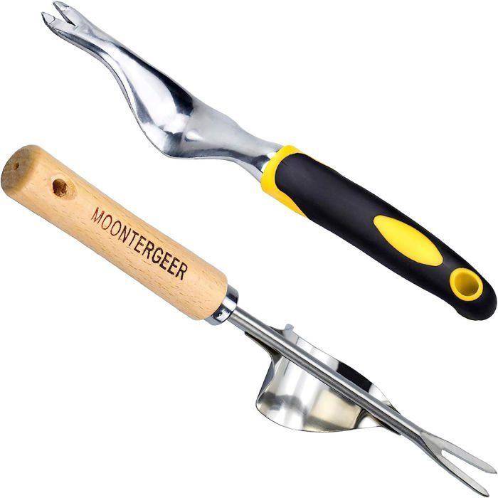ChangM Outils de Jardinage, Outil de Jardin 5 pièces, Acier Inoxydable Cultivateur, Truelle de Transplantation et Pelle,