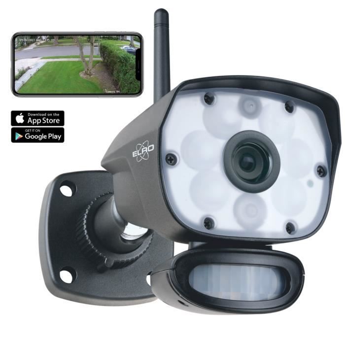 ELRO CC60RIPS Color Night Vision Caméra IP - Caméra de sécurité WiFi - Couleur Vision Nocturne - Caméra HD pour extér CC60RIP