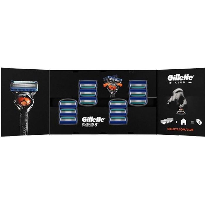 Gillette Fusion5 ProGlide Lot de 16 tête Lames De Rasoir Pour Homme, lame de rasoir vendue seule