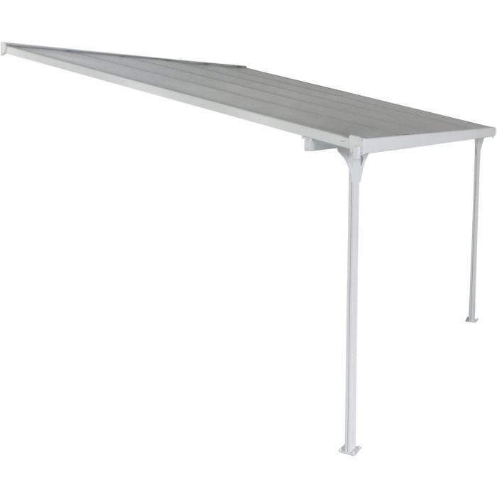 Pergola blanche aluminium -Lucia- - 10m² - Blanc