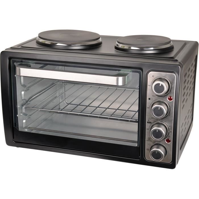 TKG MK 1002 - Mini-four - 28L - 3100W - Fonction convection et rôtisserie - 90-230°C - Gris foncé