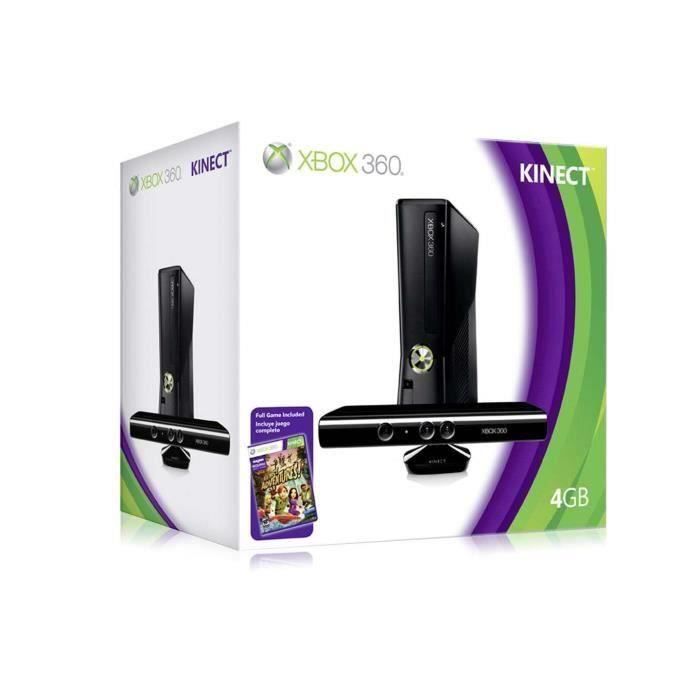 xbox 360 4 giga + kinect+kinect adventures
