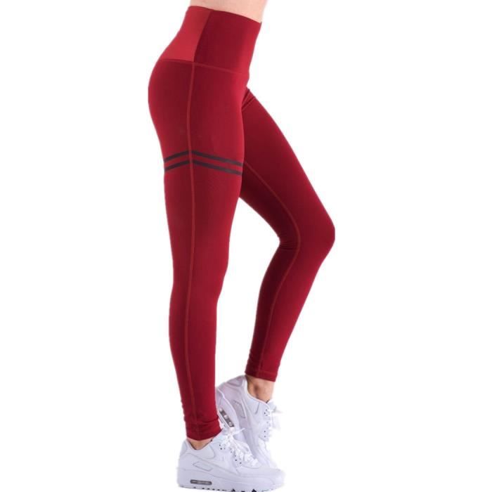 Femmes Couleur Solide Legging Pantalon Yoga Jogging Legging Pantalons Taille Haute Collants Running Fashion Gym Fitness Pants