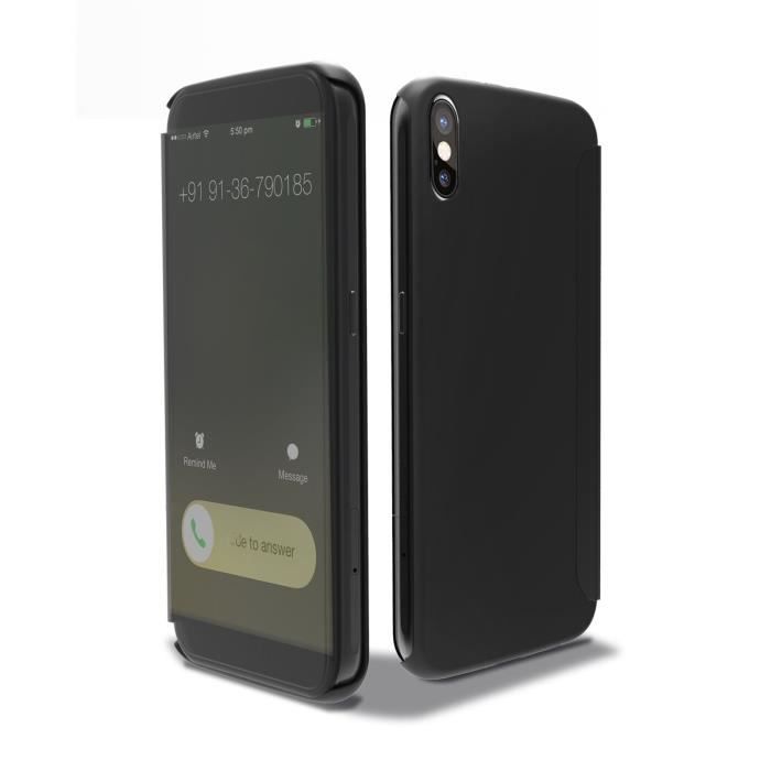 MUVIT Etui folio touch pour smartphone -Noir - Apple Iphone X