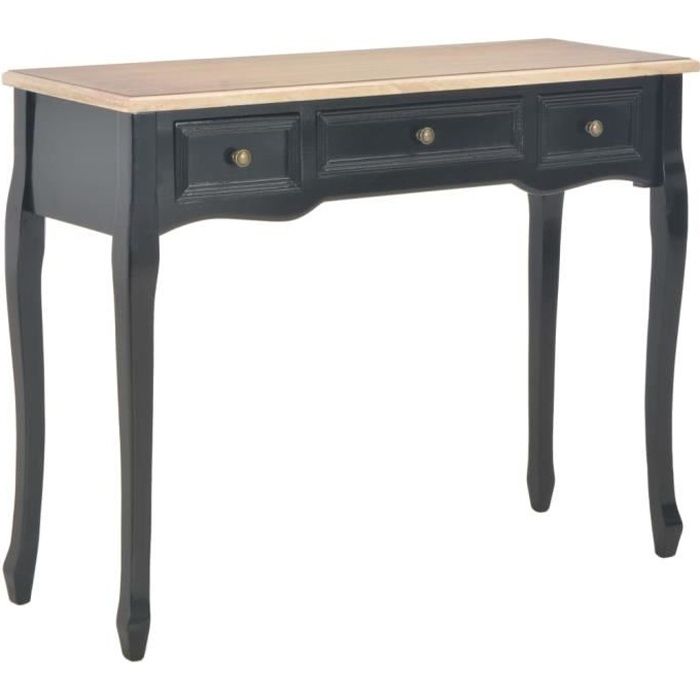 Table de console et coiffeuse avec 3 tiroirs Table console style contemporain Noir