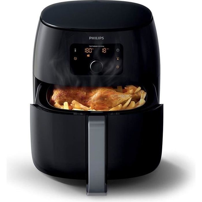 Philips HD9652-90 Airfryer XXL Noir - Bien plus qu'une friteuse : faites cuire, frire, rôtir, griller tous vos aliments