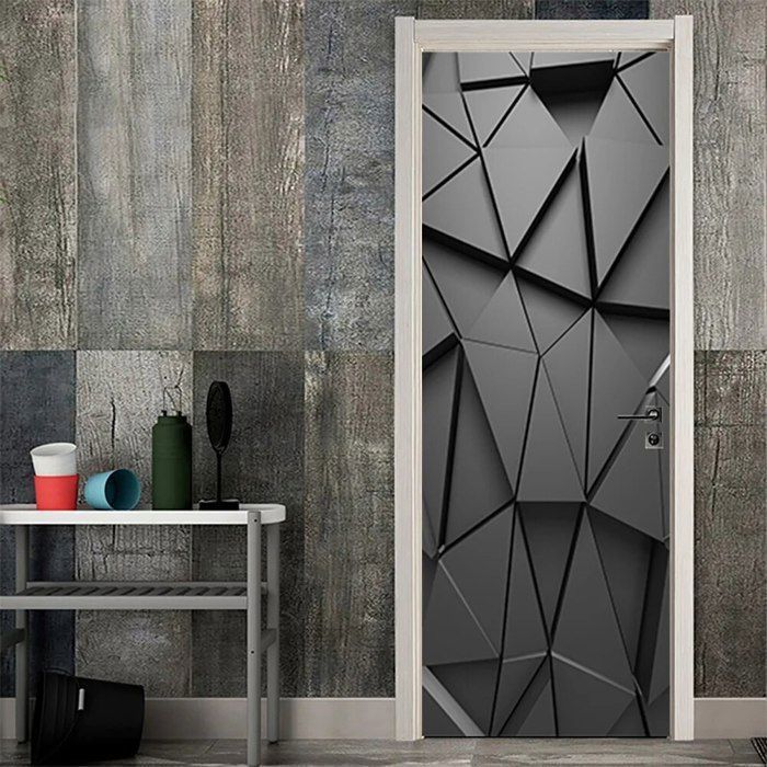 Autocollant Porte 3D Football Vert - Sticker Porte Géant 95x215 Cm, Effet Réaliste Terrain Foot Pour Chambre Garçon
