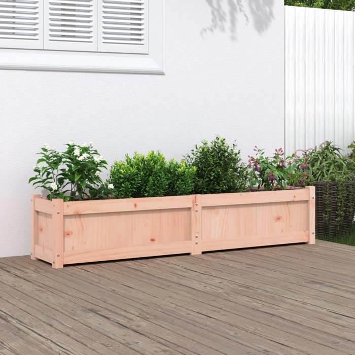 vidaXL Jardinière en bois douglas 150x31x31 cm - vue 2