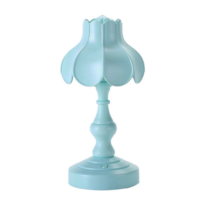 Lampe de bureau rétro en forme de feuille de lotus ingénieuse et ravissante 3 sources lumineuses petite lampe de chevet pour