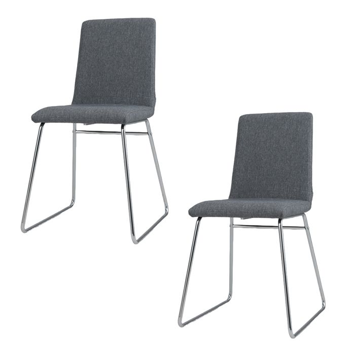 Lot de 2 Chaises de Salle à Manger Modernes - COSTAWY - Dossier Pliable - Cadre en Métal - Siège Large Rembourré 39 x 38 cm Lot de 2 Chaises de Salle à Manger Modernes - COSTAWY - Dossier Pliable - Cadre en Métal - Siège Large Rembourré 39 x 38 cm