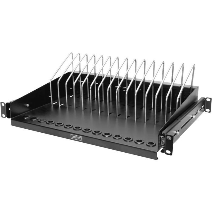 Digitus DN-97665 19 pouces Plaque de sol 1 UH extensible rails de fixation variables adapté à une baie de profondeur: