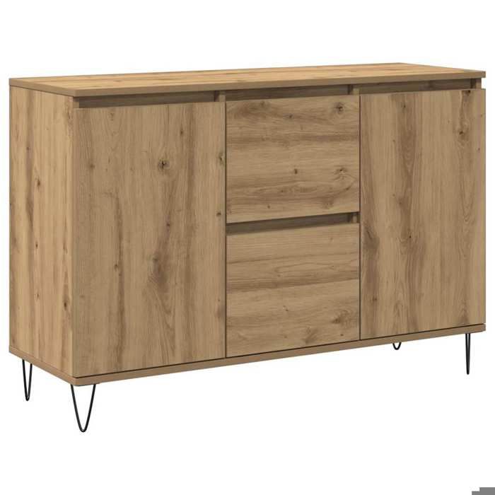 ESTINK® Buffet bas contemporain - Armoire Polyvalent - pour Cuisine/Salon - chêne artisanal 104x35x70 cm - bois dingénierie @@1506