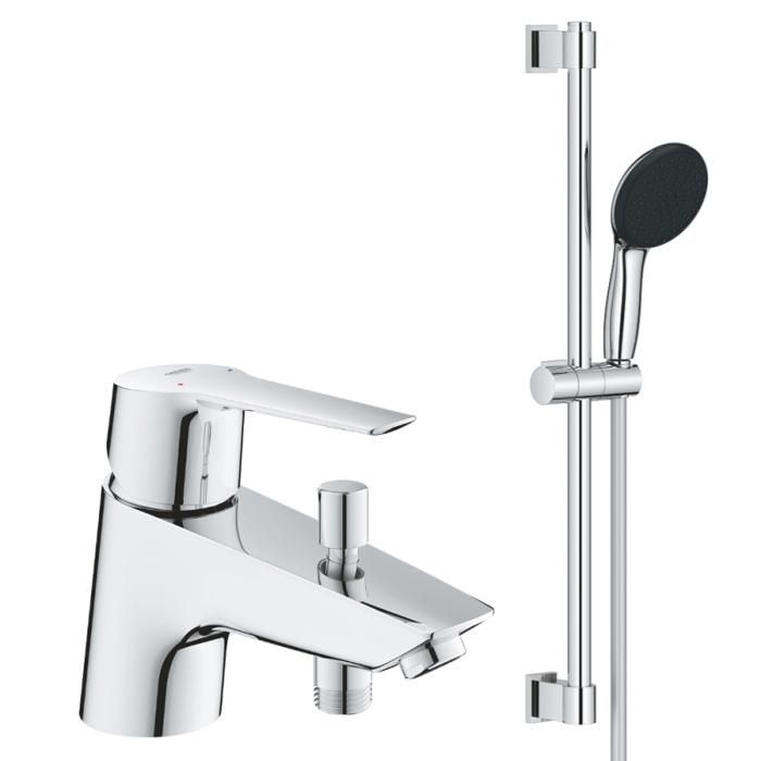 Grohe Pack mitigeur bain douche monotrou Start 2021 Quickfix + Ensemble de douche 2 jets Vitalio Start 110