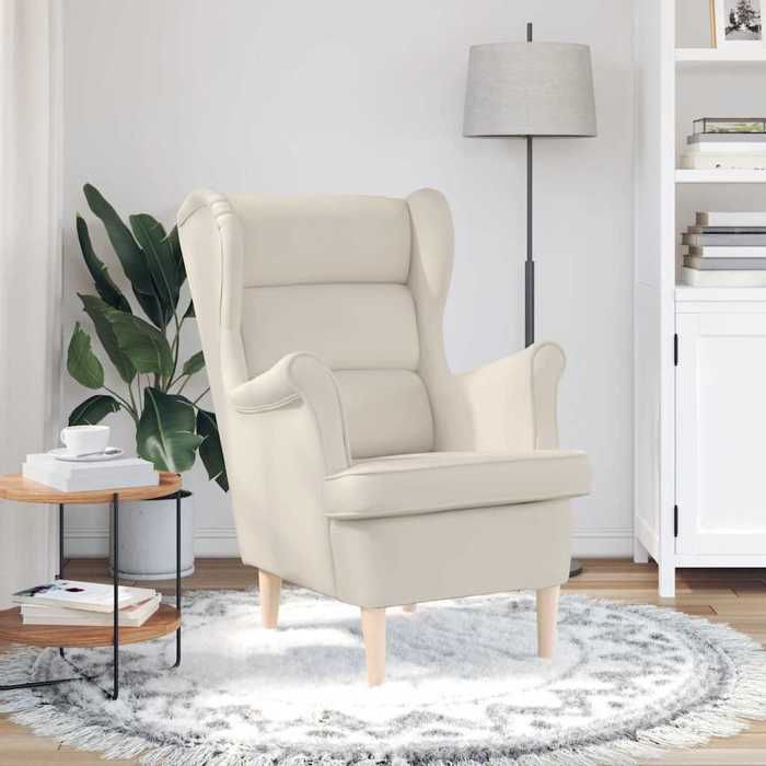 Blanc Fauteuil de relaxation - SOLOMON - 1 PLACE - CHAISE TV - blanc 74x84x100 cm lin FF284
