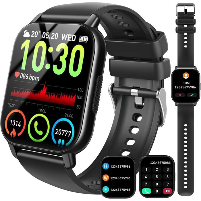 Montre Connectée Homme Femme Avec Appel Bluetooth 1.85 Smartwatch Avec 112 Modes De Sport/Podometre/Cardiofrequencemetre[YS804]
